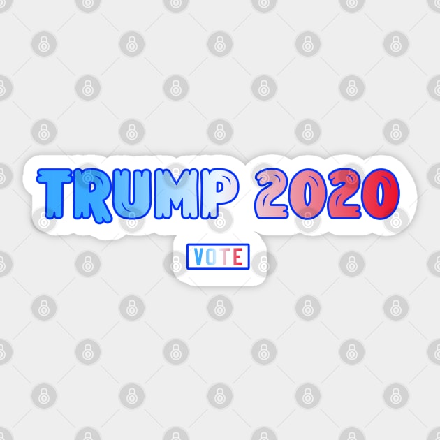 Patriotic Trump Election 2020 Sticker by Lone Wolf Works